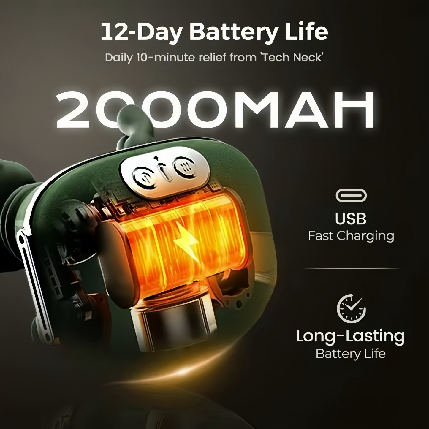 Electric Neck And Shoulder Muscle Massager Wireless Shoulder And Back Kneading Massage Shawl Neck Masajeador Relax Pain Relief