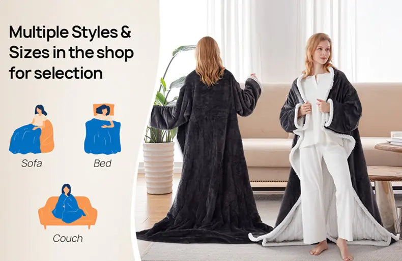 Wearable Electric Heated Blanket Shawl